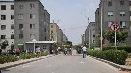 Entrada al conjunto Ciudad Caribe, en el sector de Caribe Verde