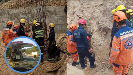 Aspecto de las labores de rescate