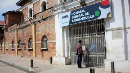 Fachada del Hospital de Barranquila, lugar a donde fue conducido el sujeto