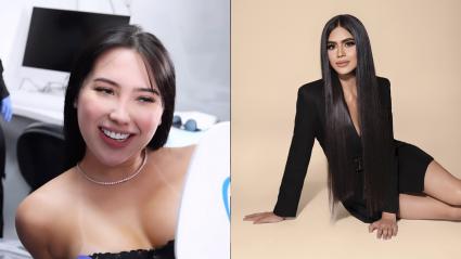 Aida Victoria Merlano a la izquierda y Valeria Giraldo a la derecha