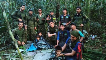 El momento del rescate de los niños en la selva del Guaviare