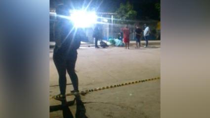 Escena del crimen registrada minutos después del ataque a bala