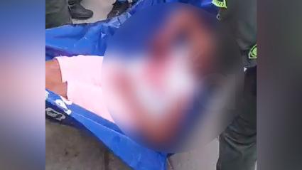El cuerpo sin vida de la persona que padeció los hechos