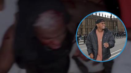 Roller Díaz en Europa durante las vacaciones de mitad de año y en el momento del accidente, con blur para evitar sensibilidades