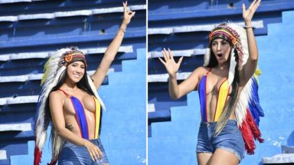Wendy Sánchez en el estadio Metropolitano.