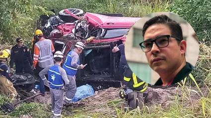 Daniel De la Ossa, el joven fallecido, y el aspecto general del accidente