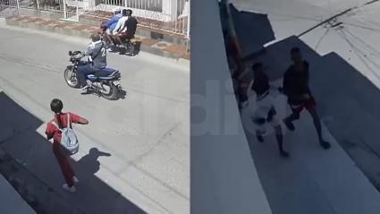 Los sujetos iban a bordo de una motocicleta. Al detectar que la calle estaba sola, decidieron robar a la joven