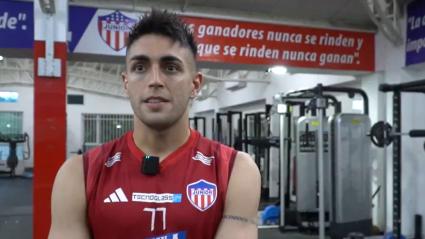 Santiago Mele en una entrevista previa al partido de este domingo