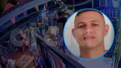 El joven asesinado y una captura de pantalla del video en mención
