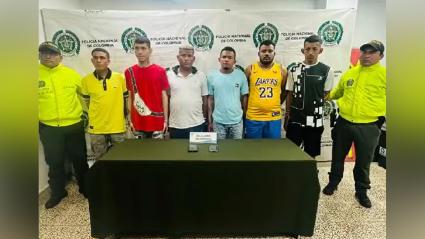 Estos son los capturados integrantes de la banda delincuencial