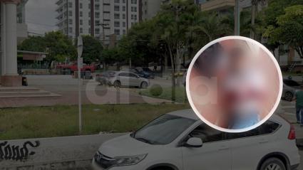 Lugar de los hechos y el cuerpo herido a bala, censurado para proteger de sensibilidades