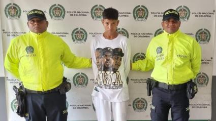 Osvaldo Rafael Hernández Manotas, alias Chucky, tras ser capturado.