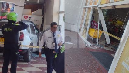 Momento del impacto y cómo quedó una de las ventanas