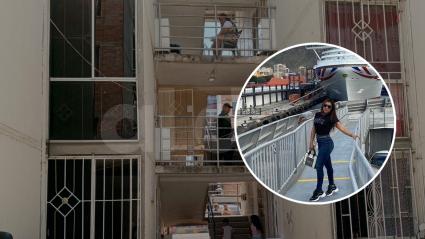 Aspecto de la mujer y el bloque en el que fue encontrado su cuerpo