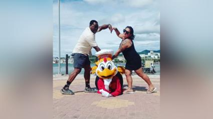 El bailarín del pollo Frisby durante el polémico video