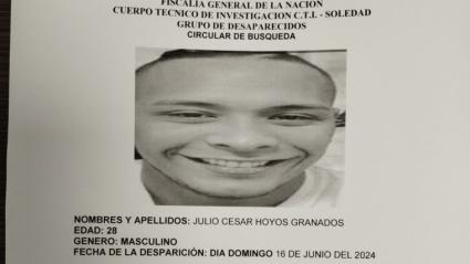 El hombre muerto y la circular que había emitido para dar con su paradero