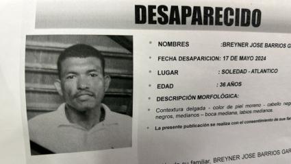 el hombre desaparecido y la circular con la que se le busca