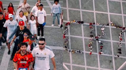 Seguidores de Cristiano Ronaldo conmemorando el cumpleaños del futbolista.