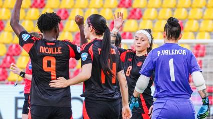 Jugadoras de la selección Colombia Femenina de Fútbol Sala.