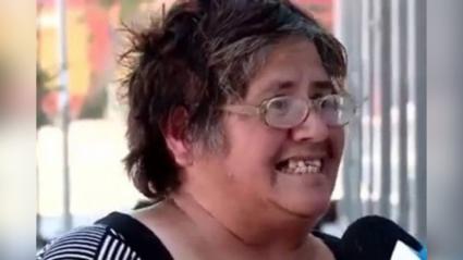 La mujer que se hizo viral por la frase 'vístima'.