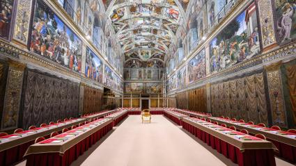 Capilla Sixtina, lugar donde se realiza el cónclave.