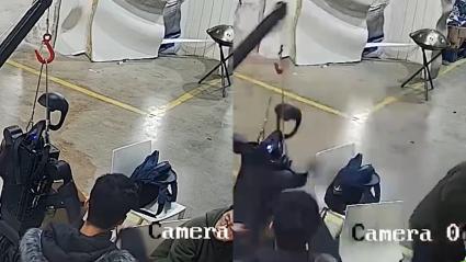 Captura de video de robot humanoide.