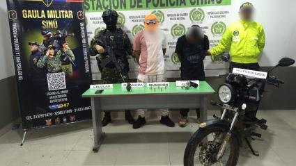 Miembros del Clan del Golfo capturados en Chinú.