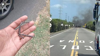 Escena en vía de La Guajira.