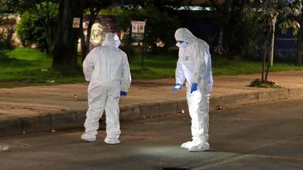 Escena tras atentado contra Miguel Uribe Turbay.