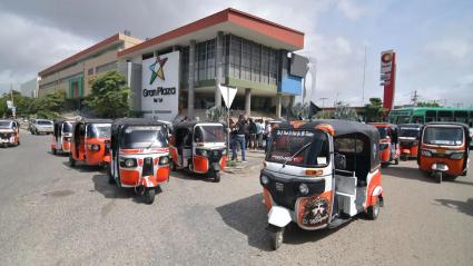 Motocarros en Soledad en el marco de protestas.