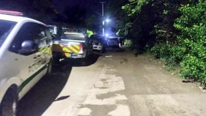 Policía en lugar de la masacre en Puerto Colombia.