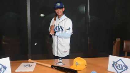 Samuel Pardo, pelotero barranquillero que firmó con los Rays de Tampa Bay.
