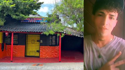 Tienda y su domiciliario en Barrio Abajo que sufrió ataque.