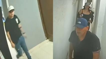 Captados en robo en el barrio Paraíso.