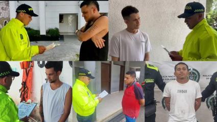 Integrantes del grupo delictivo 'los Lisos'.