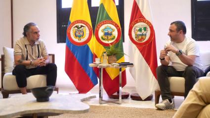 El ministro del Interior, Armando Benedetti, y Yesid Turbay.