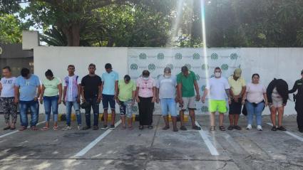 Los capturados de 'los Imitadores'.