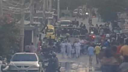 Lugar del atentado contra taxista en El Bosque.