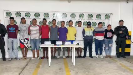 Miembros de 'los Costeños' capturados.