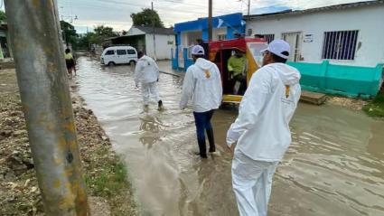 Sector de Cartagena inundado por lluvias.