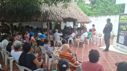 Gaula de la Policía realiza jornadas de prevención contra el secuestro y la extorsión.