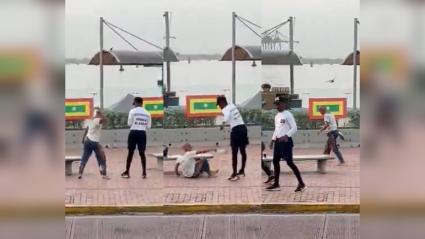 Una habitante de calle se enfrentó con un funcionario de Distriseguridad 