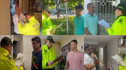 Capturados al momento de la detención. 