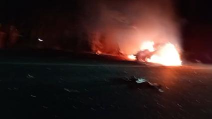 Captura de video del momento del accidente 