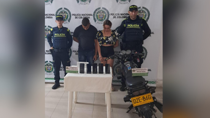 Captura en flagrancia de Andrés Peñaloza y Tiffany Arquez