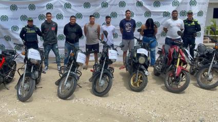 Los seis capturados por el robo de motocicletas 
