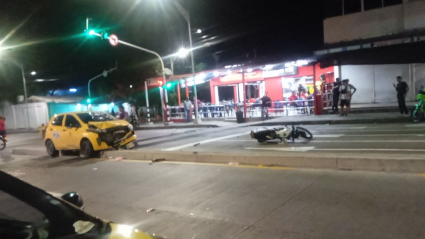 Los dos vehículos en el lugar del siniestro.