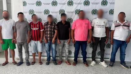 Capturados al momento de la detención. 