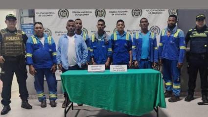 Capturados al momento de la detención. 