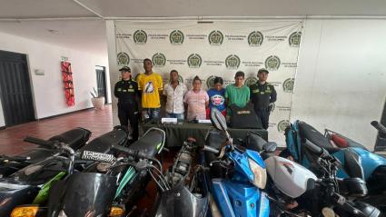 Cinco capturados por hurto de motos